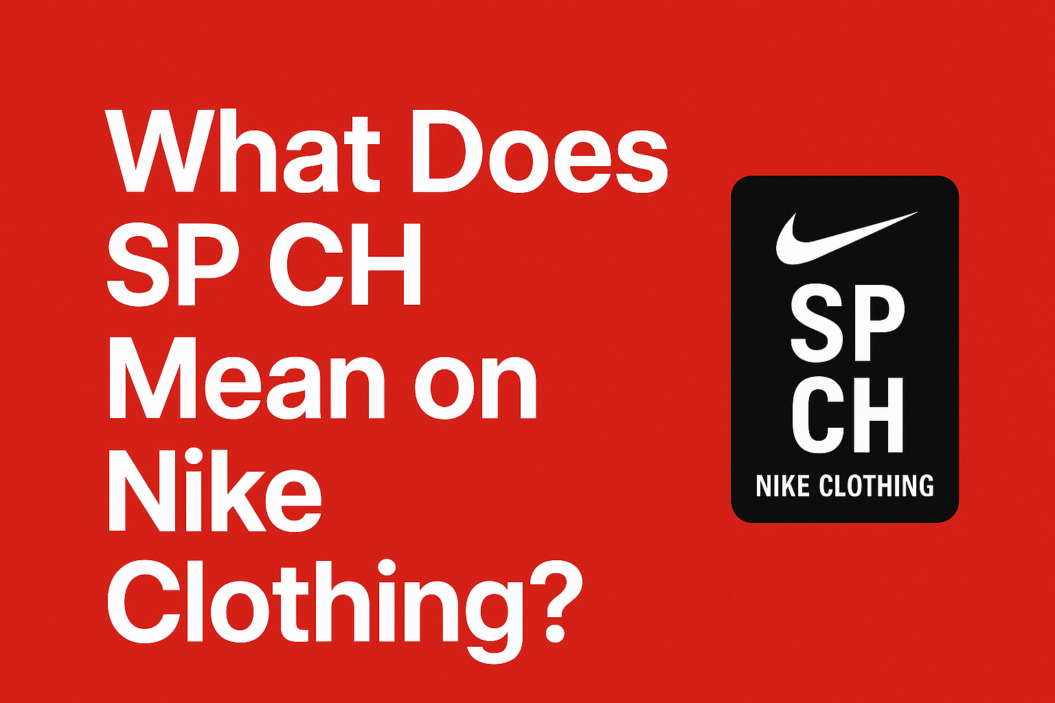 What Does SP CH Mean on Nike Clothing? [Guide 2025]